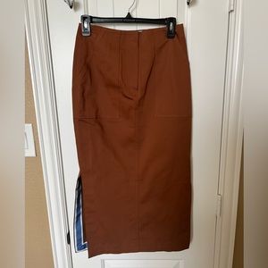 DVF midi twill pencil skirt